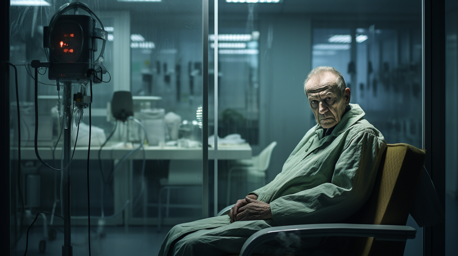 old person at the clinic having therapy