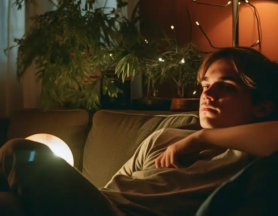 a man relaxing after a good trip