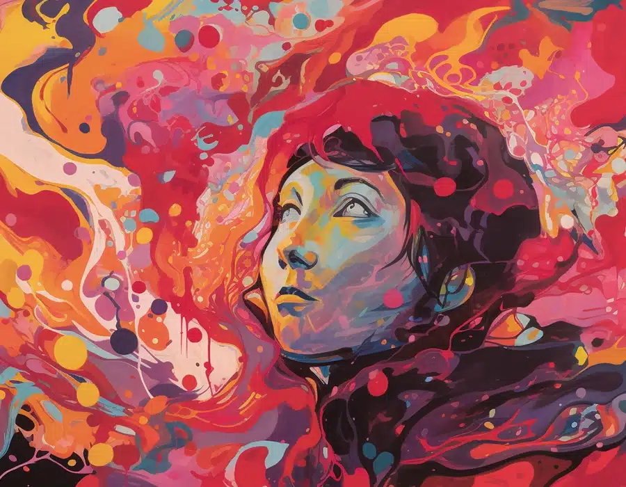 Psychedelic watercolor artwork