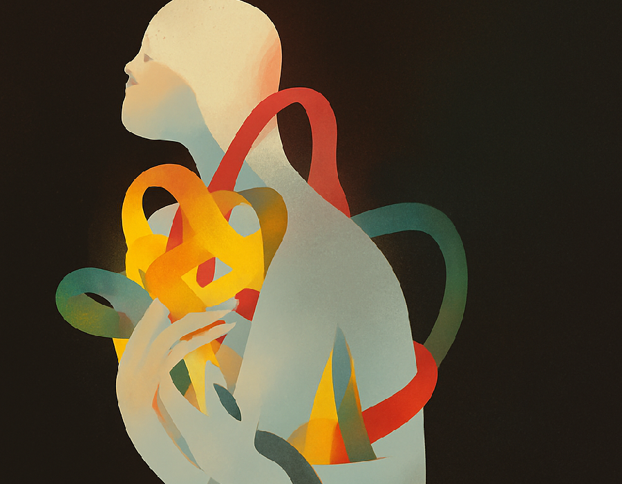 A person embracing their inner self