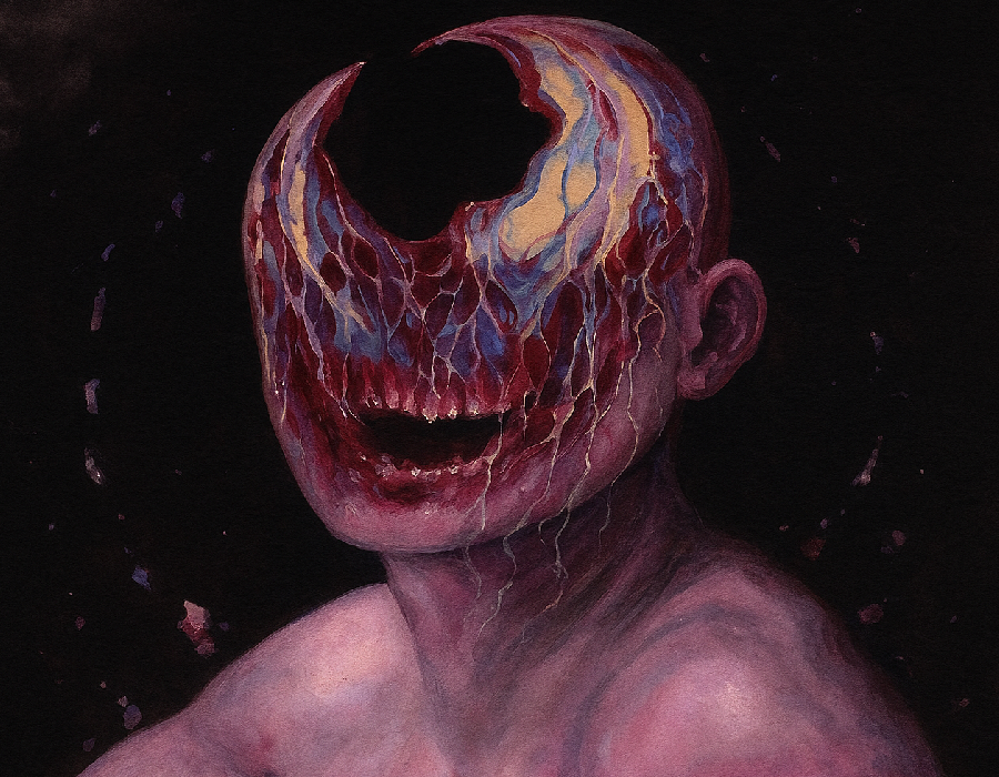 A man showing his inner demon